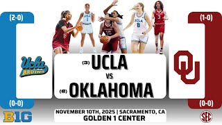 No. 3 UCLA vs No. 6 Oklahoma | NCAA Women's Basketball | 11.10.25