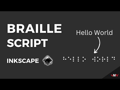 How to convert any text into braille script in Inkscape | Inkscape Short Tutorials