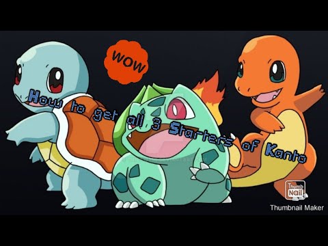 How to get all 3 starter Pokemons Charmander, Squirtle, Bulbasaur