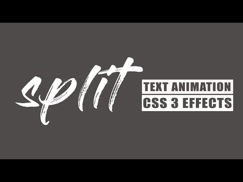 Split Text Animation Effect using CSS 3 || Knockout Text CSS 3  2019