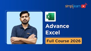 Advance Excel Full Course 2026 [FREE] | Advance Excel Tutorial | Advance Excel Course | Simplilearn