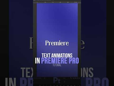 Premiere Pro Text Animation Tutorial