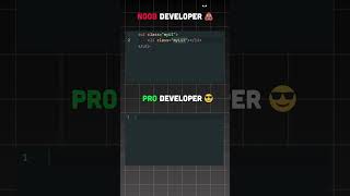 Noob vs Pro Developer 💩😎 #developer  #tech #coding #programming #software #funny #meme #noob #fyp
