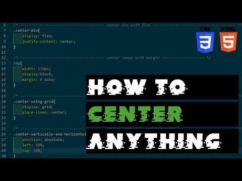 How To Center Any Element Using CSS | Intro To CSS