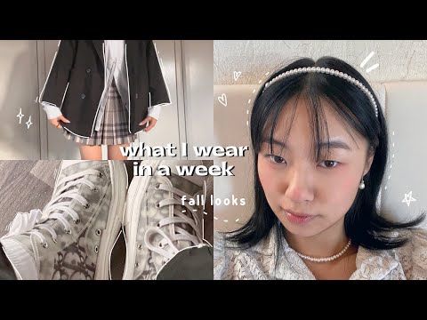 WHAT I WEAR IN A WEEK: fall looks📓🐩(achromatic & acubi) LOOKBOOK!!
