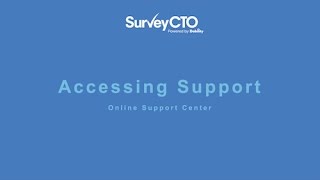 Online Support Center: Accessing Support