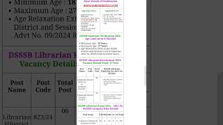 Librarian new govt job by dsssb