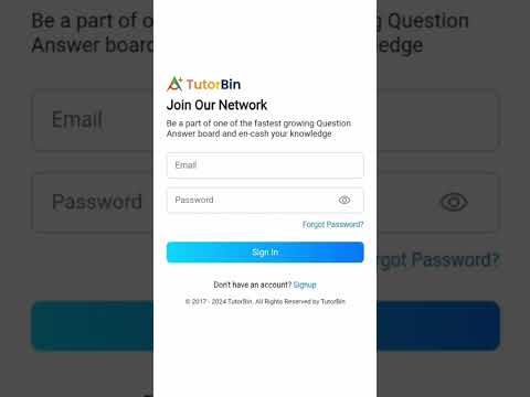 Tutorbin registration process