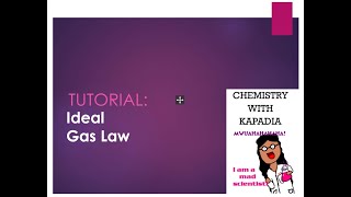 Ideal Gas Law Tutorial