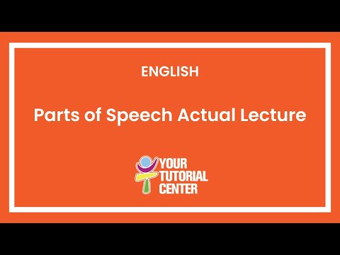English Grammar Parts of Speech Actual Lecture