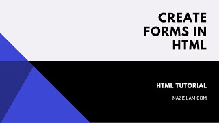 HTML Tutorial: Create Forms in HTML (And how to retrieve data)