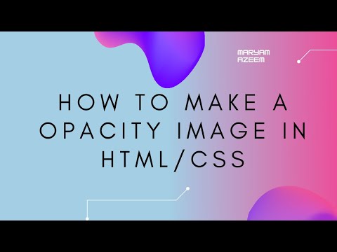 How to make opacity Image in HTML/CSS