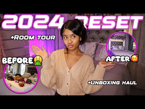 2024 Reset! | Cleaning +Rearranging my Room