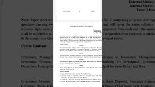 Bcom 6th semester investment Management 606  question paper Gju 2024 latest