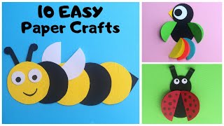 10 Easy Paper Crafts for Kids | Paper Circle Crafts | DIY Paper Toys