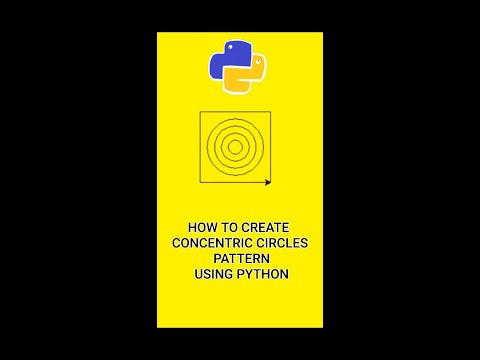 Create a Concentric Circles Pattern using Python .... #shorts