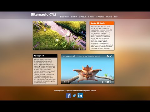 Sitemagic CMS - Cards inspired website