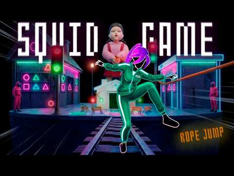 POV SQUID GAME RUN🔺🚦 Immersive Interactive Warm-up | 🔴🟩 Jump Rope HARD LEVEL | 4K Viral Game