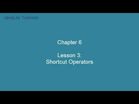 Chapter 6 (Lesson 42: Shortcut Operators)