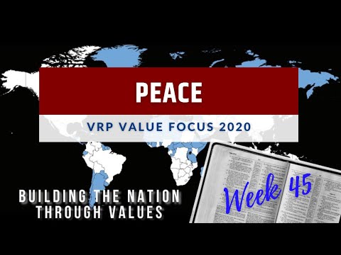 CRFV Week 45 2020 Value Focus: PEACE in These VUCA Times