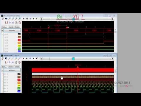 Logic Analyzer GoLogicXL: Dual windows (waveform #10)