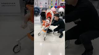 Milantu pontoon baby stroller, can be pushed in both directions, ultra-light body,