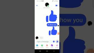 How to make a big thumbs up in messenger kids