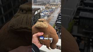 Squishy Monkey Huge Drop off Roof 🙊 #shorts