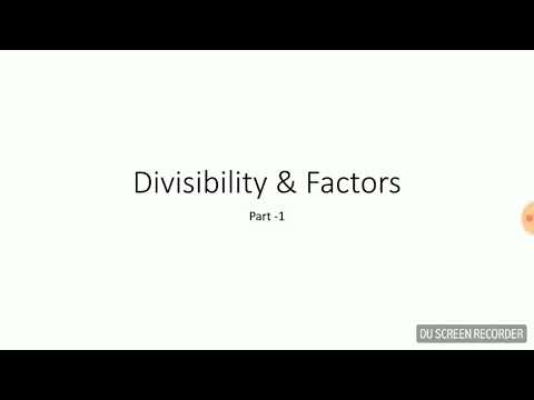Quantitative aptitude - Divisibility & Factors