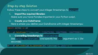 How to Convert a Pandas Series of Integer Timestamps to Datetime with Ease