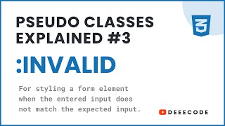 CSS Pseudo Classes Explained - #3 invalid