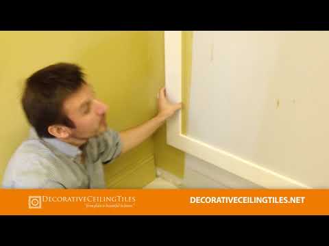 Faux Leather Tile Installation at Decorative Ceiling Tiles