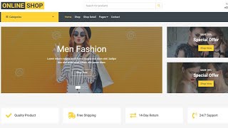 How to make Online Shop Website Using HTML CSS JavaScript  || E-commerce