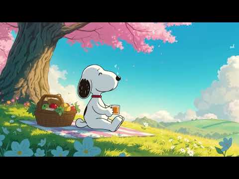Snoopy Lofi Sounds 🌞 Spring Melodies to Relax and Focus 🌱 Music to Clear Your Mind