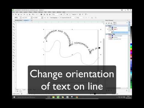 CorelDraw X7 Text to Path - Line