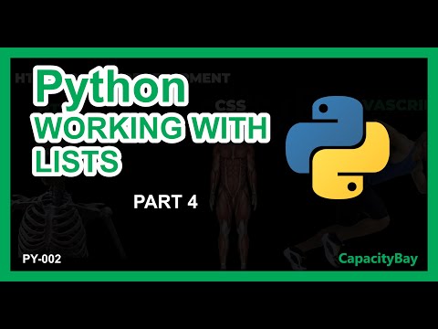 Python Working With Lists | PY-004 | Part 4