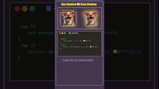 Box Shadow VS Drop Shadow in CSS #shorts #css