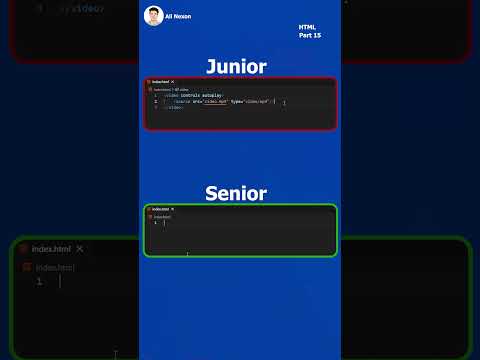 Writing HTML Video Elements Senior vs Junior  Part_15