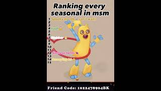Ranking every #mysingingmonsters seasonal credit @MSMPokeGamer #shorts
