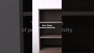 The L-Shape of Peak Productivity #shorts #lshaped #desksetup #officegoals #lindseysofficefurniture