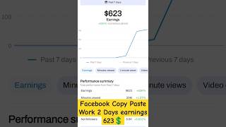 Facebook Copy Paste Work Two Days Earning 623💲😬 #copypastework #facebookcopypastework #earningproof