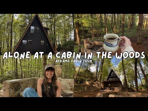 Alone at a cabin in the woods… 🪵 Cozy Cabin Tour, Slow Living, Simple Life, Country Living