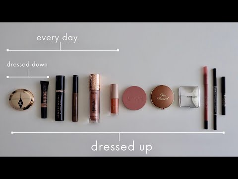MINIMALIST MAKEUP FORMULA 💄 3 MAKEUP LOOKS (casual + everyday + fancy) USING 12 PRODUCTS