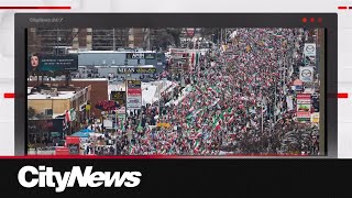 350,000 demonstrators rally in North York in support for Iran