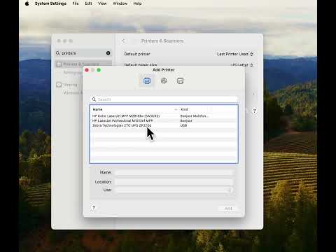 Here's how to add a UPS-supplied Zebra ZP230d Printer to macOS Sonoma