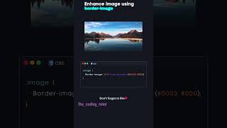 Enhance image using  CSS border #codingtips #webtools #coding #programming #webdevelop