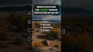 🇺🇸🗺️🌎 Geography Challenge: Which U.S. State Has the Largest Basque Population? #geography #quiz