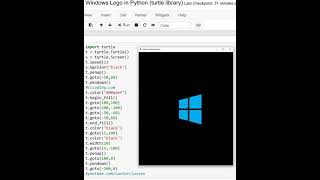Windows Logo in Python ( turtle library)