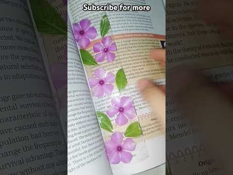 Prettiest Flower DIY Bookmark 😱 #shorts
