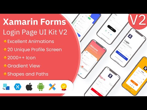 XamUI Login Pages UI Kit v2 | Xamarin Forms